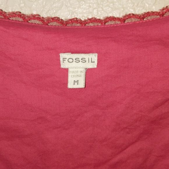 Fossil Silk Blend Lace Dress Medium - Picture 2 of 6